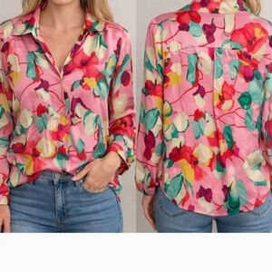 Floral Pink Women's Top